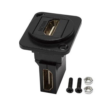直角 HDMI パネル マウント アダプター メス - メス コンバーター