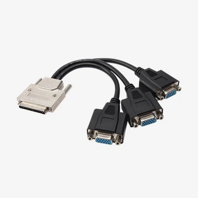 OEM VHDCI68 SCSI68 オス - 3/4 VGA メス スプリッタ ケーブル