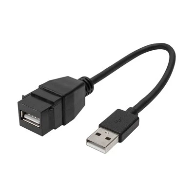 USB 2.0 ウォール プレート用オス - メス キーストーン ケーブル