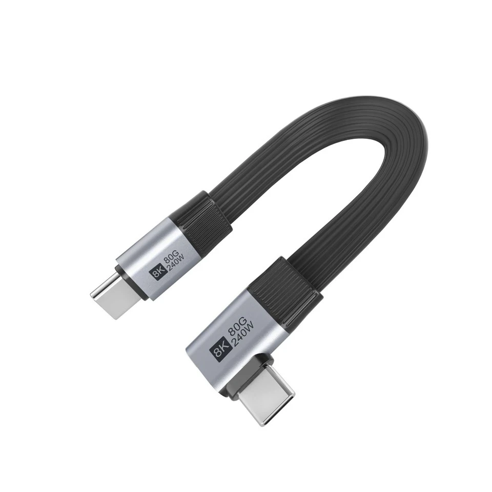 Left/Right Angled USB 4 80Gbps 8K/4K Display 240W Fast Charging FPC Cable factory